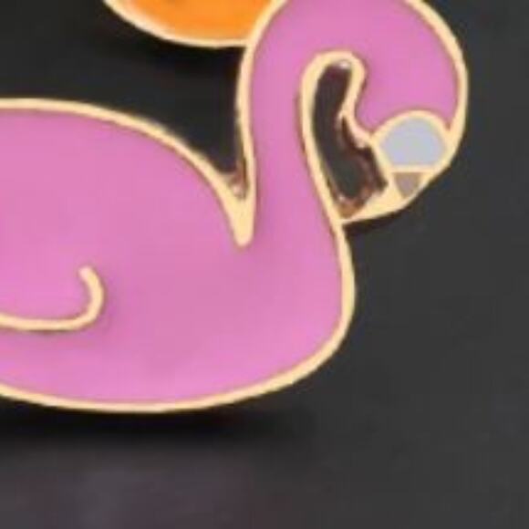 Pink Swan Pin Brooch - Picture 3 of 3